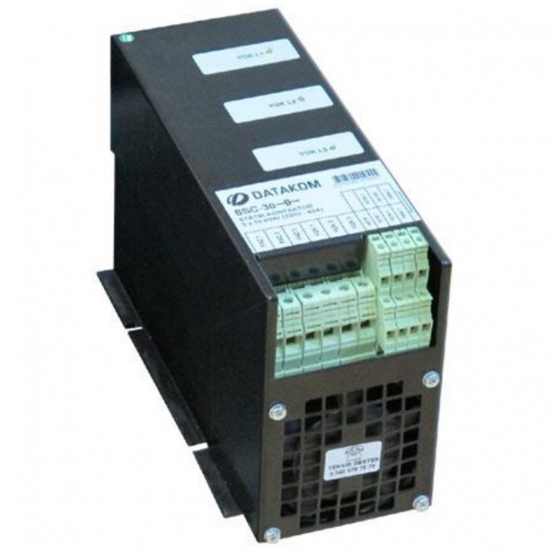 DATAKOM SSC-30-2 solid state contactor, 3 phase, 30kVAr, 2 drivers
