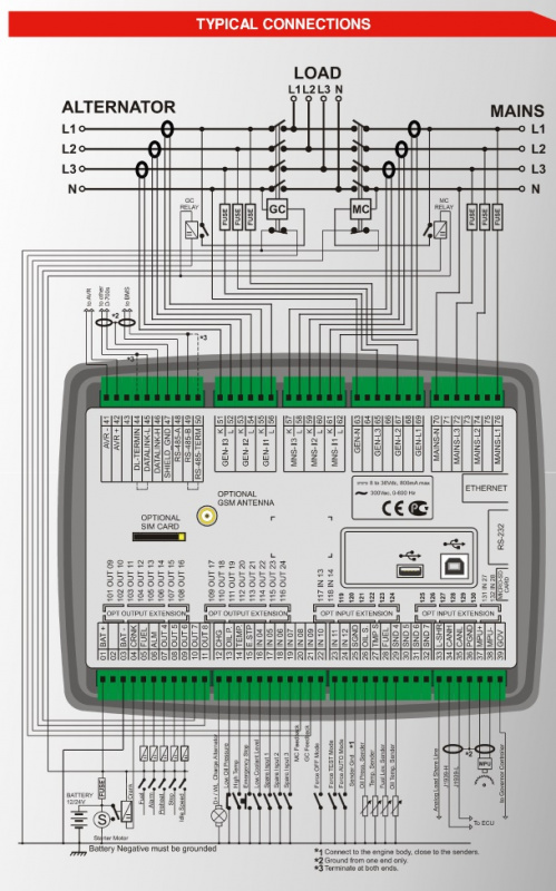 DATAKOM D-700-TFT-AMF Genset Controller, Standard Version