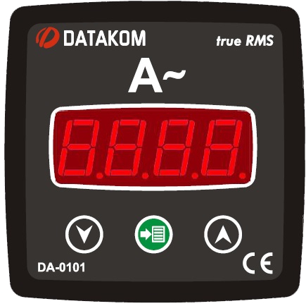 DATAKOM DA-0101 Ammeter panel, 1 phase, 72x72mm