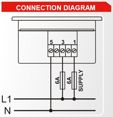 DATAKOM DV-0101 Voltmeter panel, 1 phase, 96x96mm,  isolated power supply