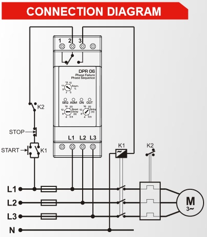 DATAKOM DPR-06 Motor Protection Controller, L-L, asymmetry
