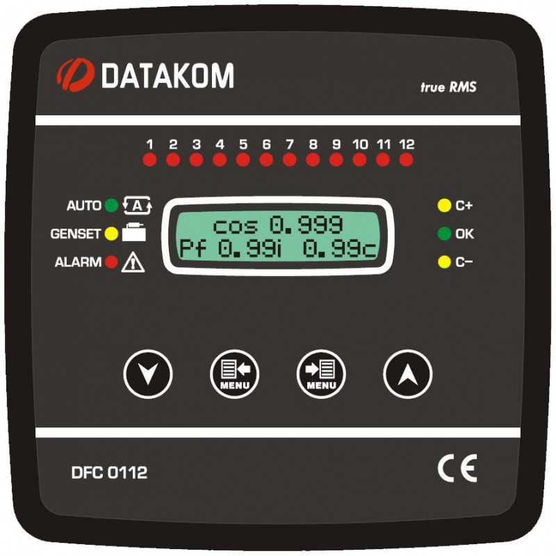 DATAKOM DFC-0112 Power factor contrоller., 144x144mm,12 steps + SVC