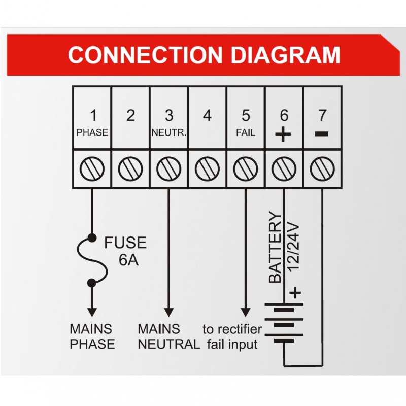 DATAKOM BC-245 (24V/5A, DIN rail), Generator battery charger / Stabilized power supply