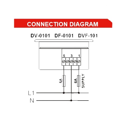 DATAKOM DF-0101 Frequency meter panel, 1 phase, 72x72mm