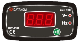 DATAKOM DVF-0101 Volt and frequency meter panel, 1 phase, 96x48mm
