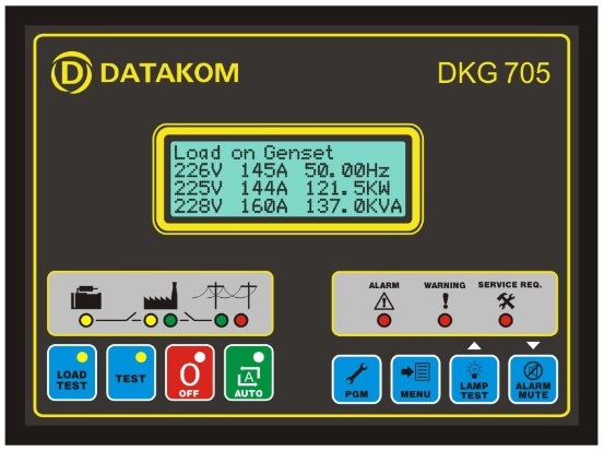 DATAKOM DKG-705 AMF controller with parallel to mains and J1939