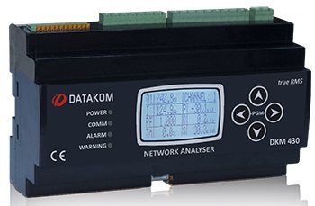 DATAKOM DKM-430 multiple analyser, 30 CT inputs, 1.9” LCD, RS-485, USB/Device, 2-inputs, 2-outputs (AC & DC supply options)
