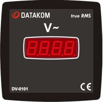 DATAKOM DV-0101 Voltmeter panel, 1 phase, 72x72mm