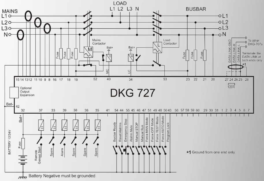 DATAKOM DKG-727 Mains Controller for multi Genset Paralleling