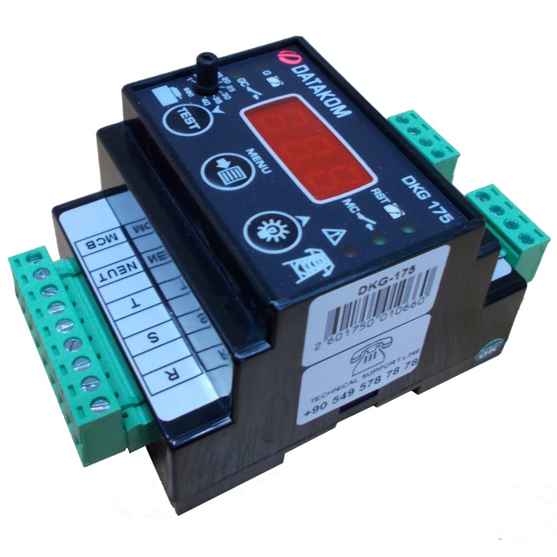 DATAKOM DKG-175 Generator/Mains Automatic transfer switch controller (ATS), 230/400 VAC, DIN rail mounted
