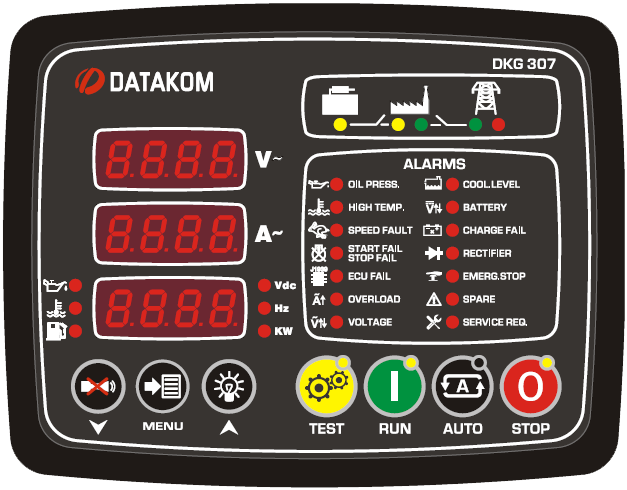 DATAKOM DKG-307 MPU Automatic start mains failure control panel for generators (AMF)