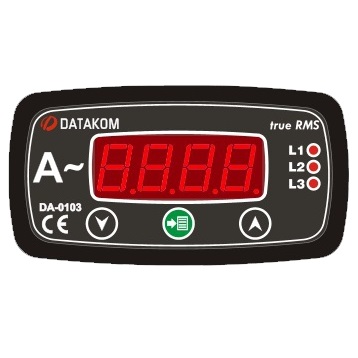 DATAKOM DA-0103 Ammeter panel, 3 phase, 96x48mm