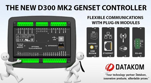 DATAKOM D-300-MK3 Multifunctional Generator Controller with MPU, J1939
