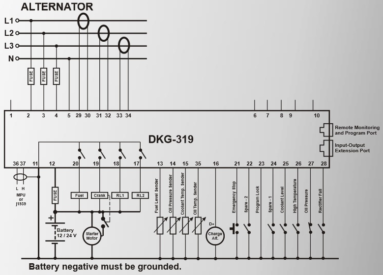 DATAKOM DKG-319-MPU Manual and Remote Start Controller