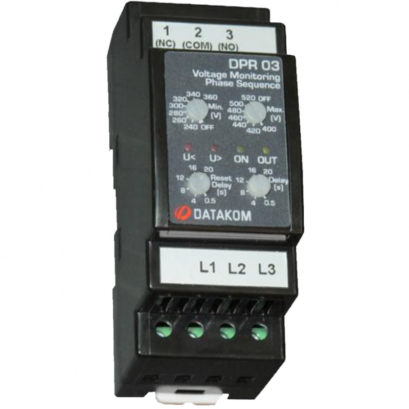 DATAKOM DPR-03 Voltage Protection Controller, L-L, UV/OV